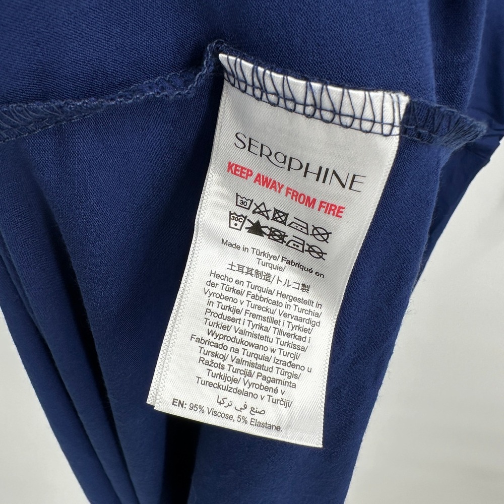 Seraphine Jolene Front Knot Maternity Dress Royal Blue 3/4 Sleeve US 12 NWT - Picture 8 of 8